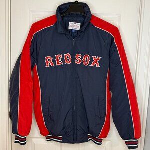Vintage G-III Boston Red Sox Bomber Nylon Puffer Full Zip Jacket Size Small